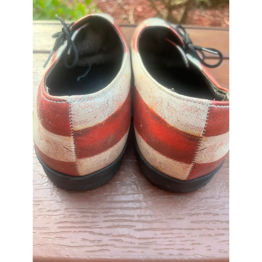 USA Flag Shoes Vintage American Statue of Liberty Leather Oxford Shoes Mens 10